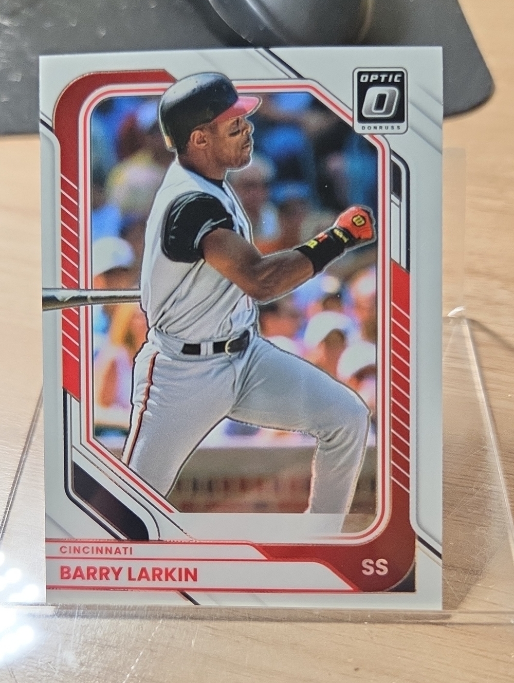 2026 Donruss Optic Barry Larkin Baseball Card - Red & White Design